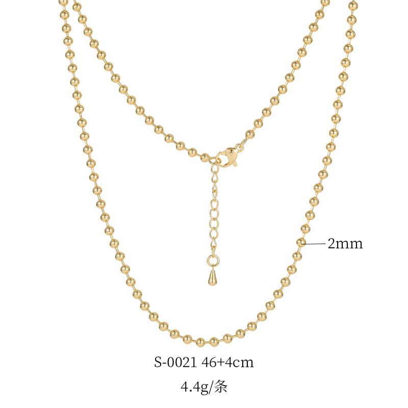 quality Factory Wholesale 14k Gold Plated  Necklace Bracelet Oshaped Twist Box Chain Pendant for Diy Jewelry Accessories Making factory
