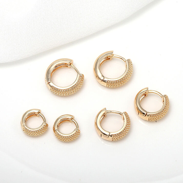 quality New Design  14K Gold Plated Hoop Earrings factory