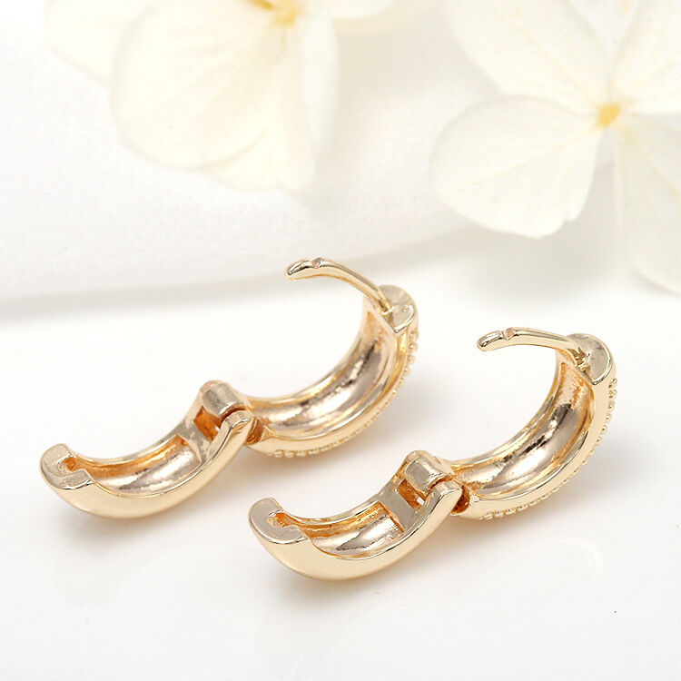 quality New Design  14K Gold Plated Hoop Earrings factory