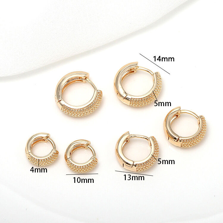 quality New Design  14K Gold Plated Hoop Earrings factory