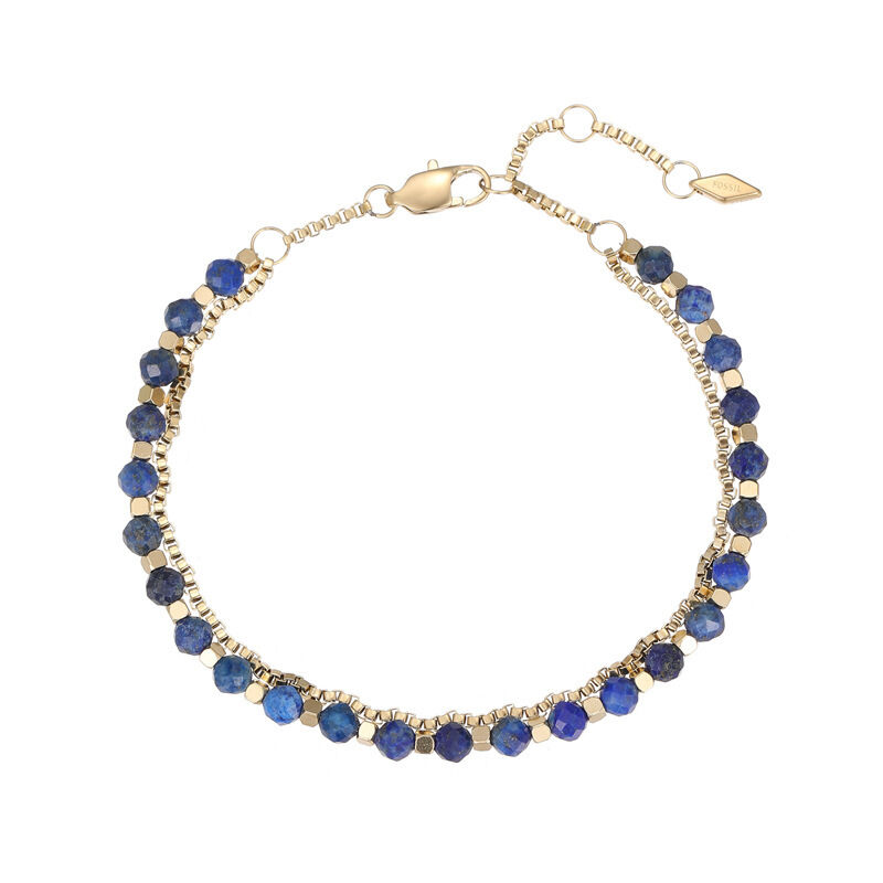 quality New Bohemian Style 18K Gold Plated Stainless Steel Box Chain Beaded Bracelet Fashion Women's Jewelry Bracelets factory