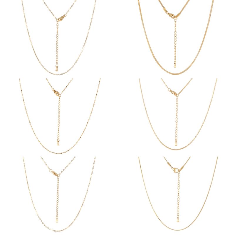 quality Stainless Steel 18k Gold Plated Necklace Silver Necklace Chopin Starry Sky Clavicle Box Chain Pendant for Diy Jewelry Making factory