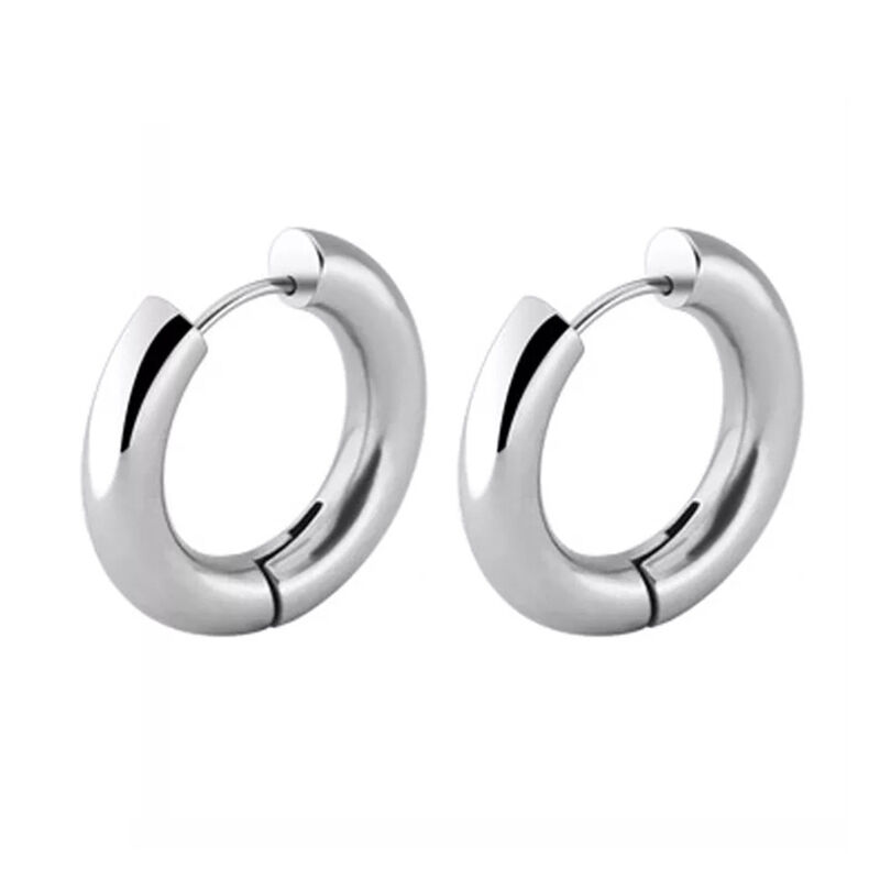 quality Stainless Steel 18K PVD Plated Hoop Earrings Simple Versatile Suitable for Both Men and Women Hip Hop Style factory