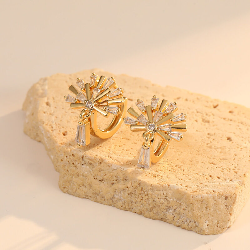 quality Multi Shape 14K Gold Plated Sow Shape Evil Eye Ear Buckles Earrings Jewelries for Jewelry Earrings factory