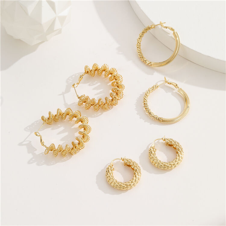 quality High Quality Brass 14K Gold Plated Hoop Earrings for Women factory