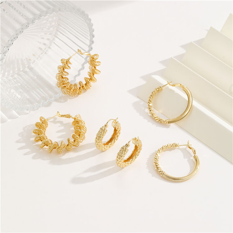 quality High Quality Brass 14K Gold Plated Hoop Earrings for Women factory