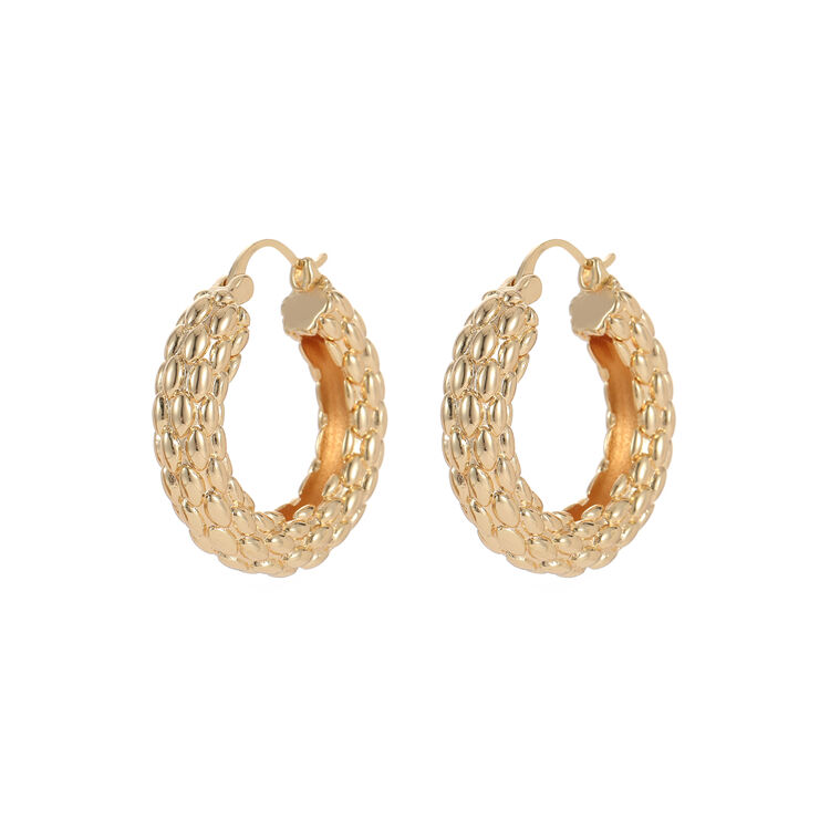 quality High Quality Brass 14K Gold Plated Hoop Earrings for Women factory