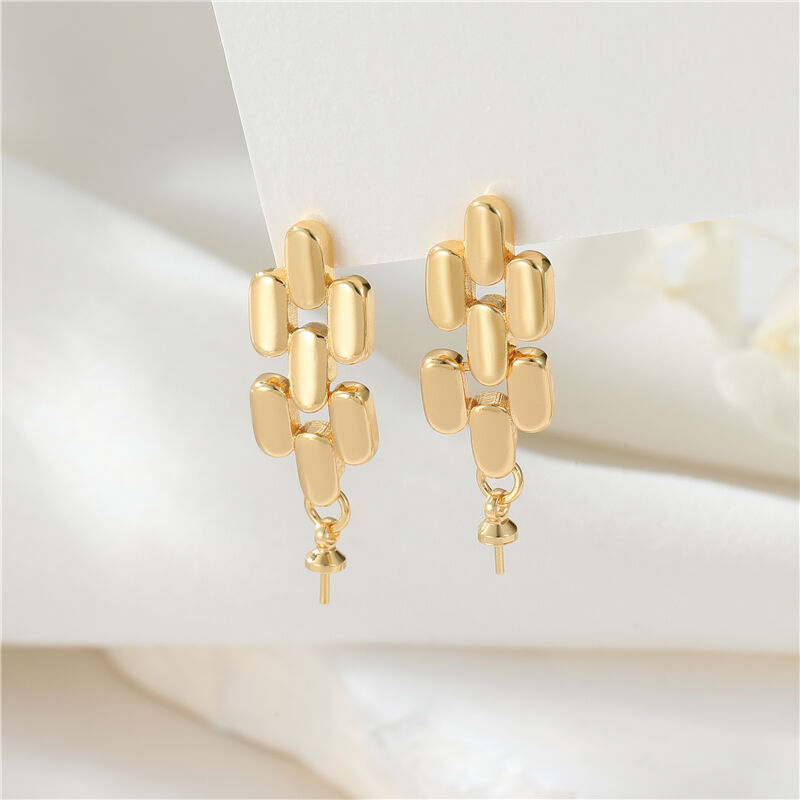 quality 14K Gold Plated Fashion Jewelry Earrings Accessories Round Heart Shape Earrings DIY Women's Hand Shape Earrings factory