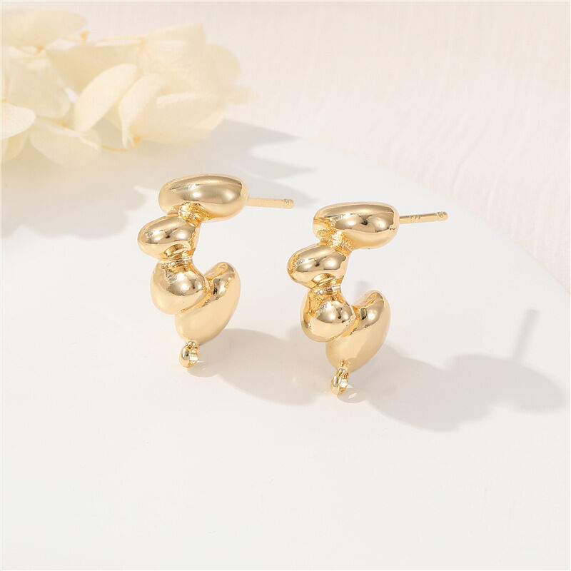 Quality New 925 Silver Needle Earrings Accessories Irregular Earrings Gold-Plated Earrings Studs DIY With Hanging Ear Pin factory