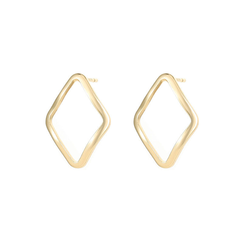 quality Wholesale DIY Earring Accessories 14K Heart Shaped Earrings Geometric Irregular Silver Post Jewelry Earrings Making Accessories factory
