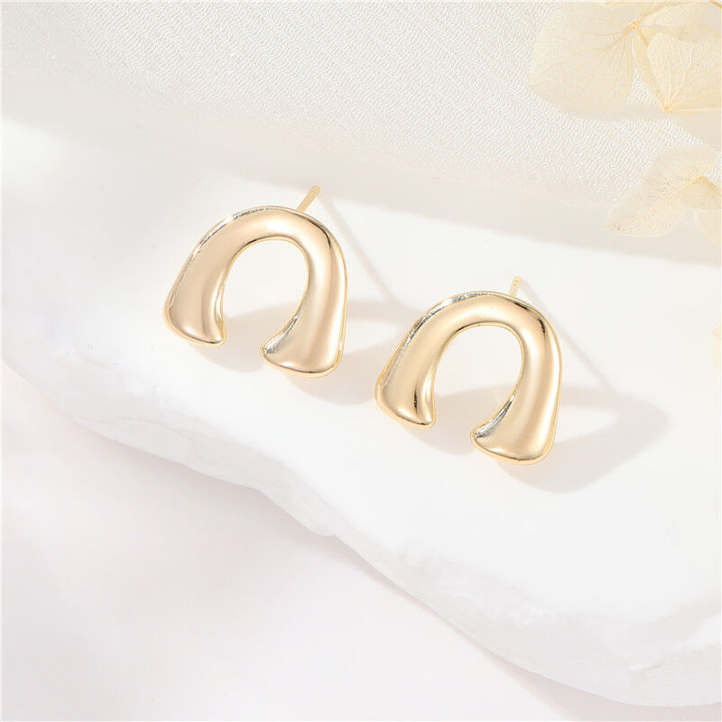 quality Wholesale 14K Gold Plated Round Zircon Stud Earring Fashion Pearl for Women 925 Silver Needles Earrings DIY Jewelry Accessories factory