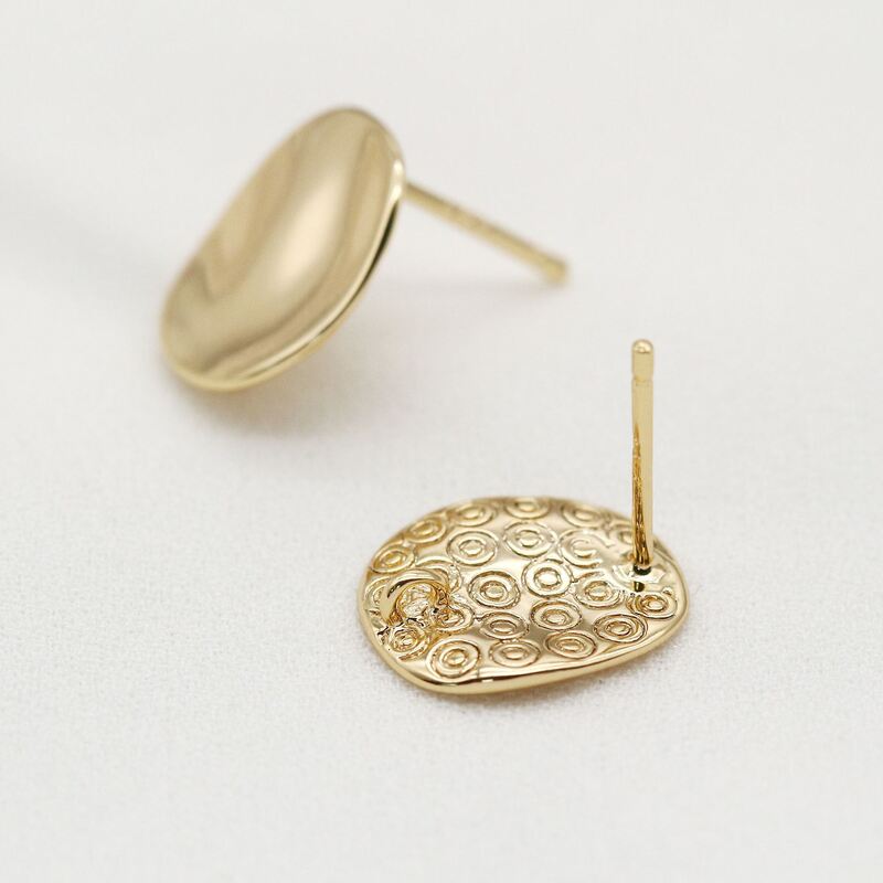 quality Wholesale Diy Earring Accessories Fashion Hypoallergenic 925 Silver Needle Disc Earrings Glossy Women's Earrings factory