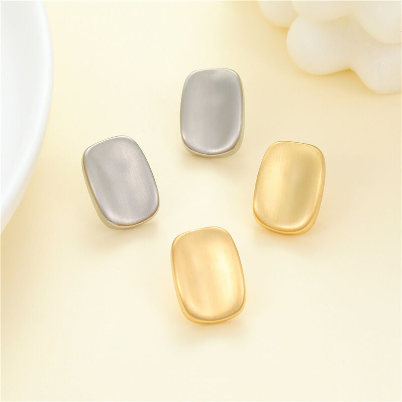 quality New Trendy Korean Popular Jewelry Retro Minimalist Style Earrings 925 Silver Needle Frosted Brushed Stud Earrings for Women factory