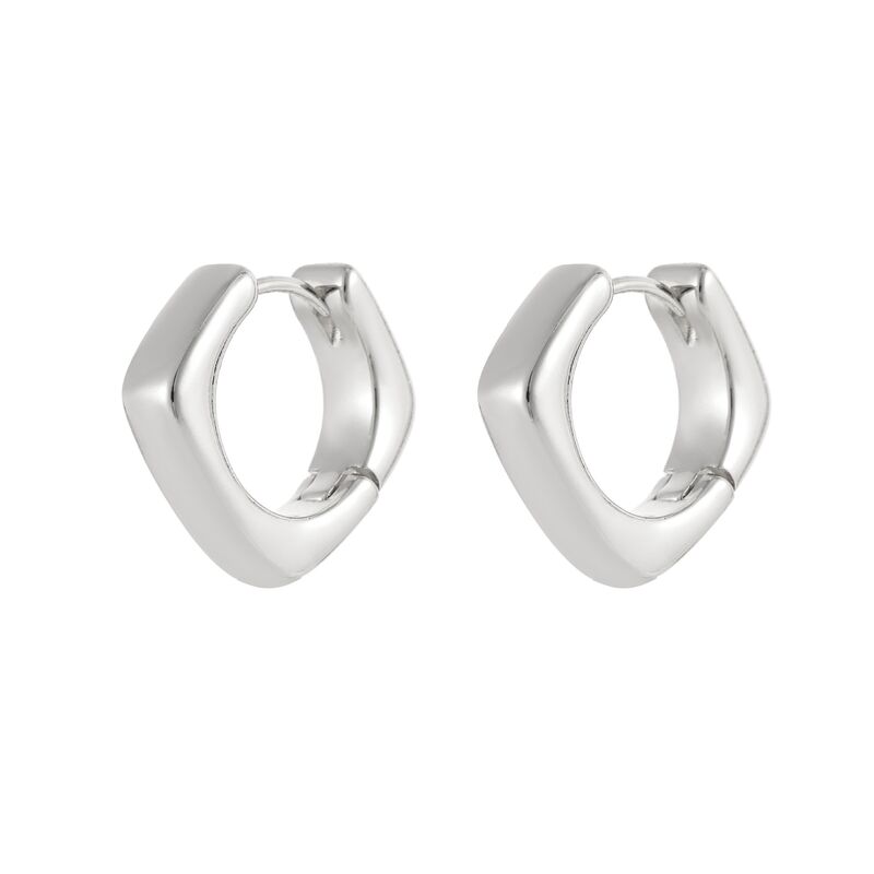 quality European and American 14K Gold Geometric Three Dimensional square Ear Buckle Earrings Women's Atmospheric Earrings Niche Design factory