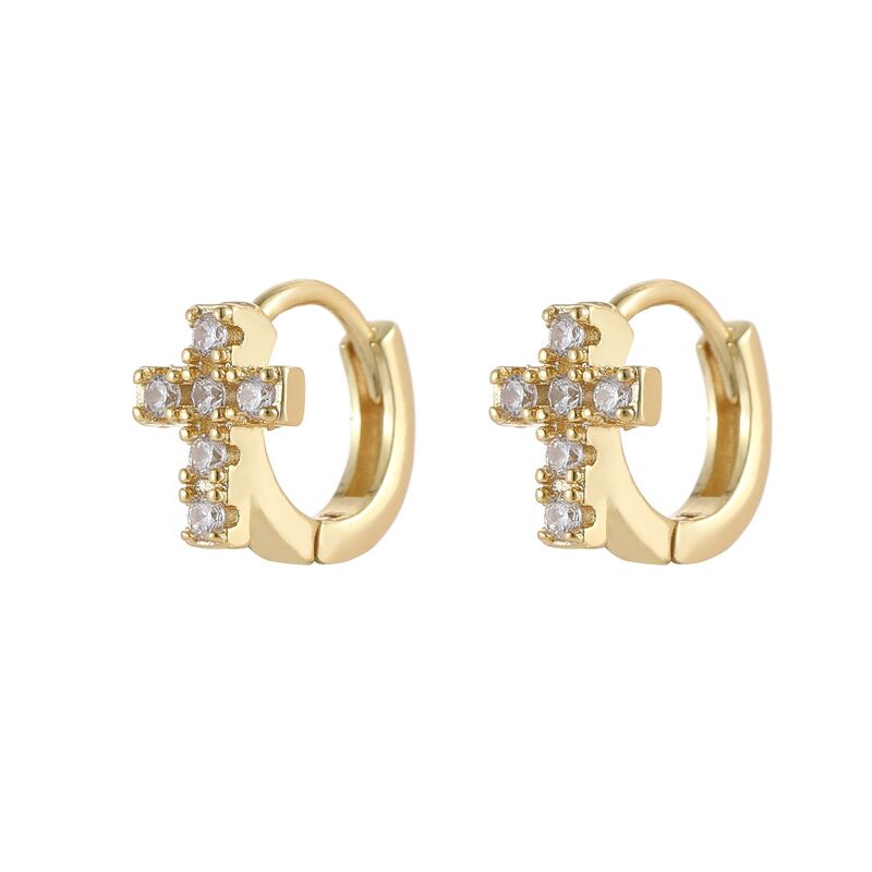 quality 14K Gold Factory Wholesale Love Star Ear Buckle New Earrings Female Temperament Simple Small Earrings factory