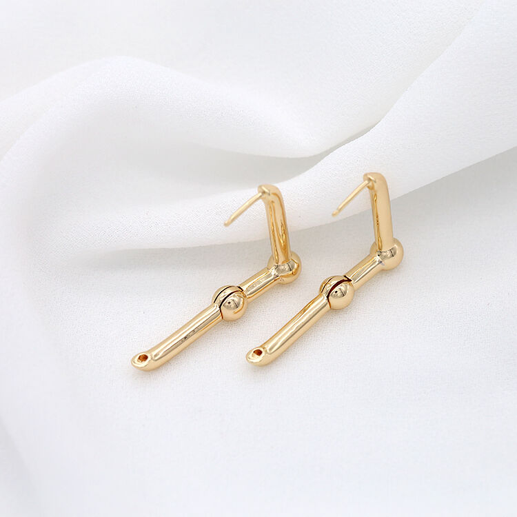 quality Factory Wholesale 14K Gold Plated Brass Hoop Huggie Earrings Fashion Women's Jewelry Earring factory
