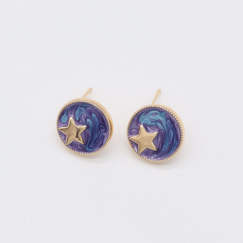 quality Fashion New Design Zircon Butterfly Wings Studs Cute and Versatile Star Enamel Women's DIY Jewelry Earrings factory