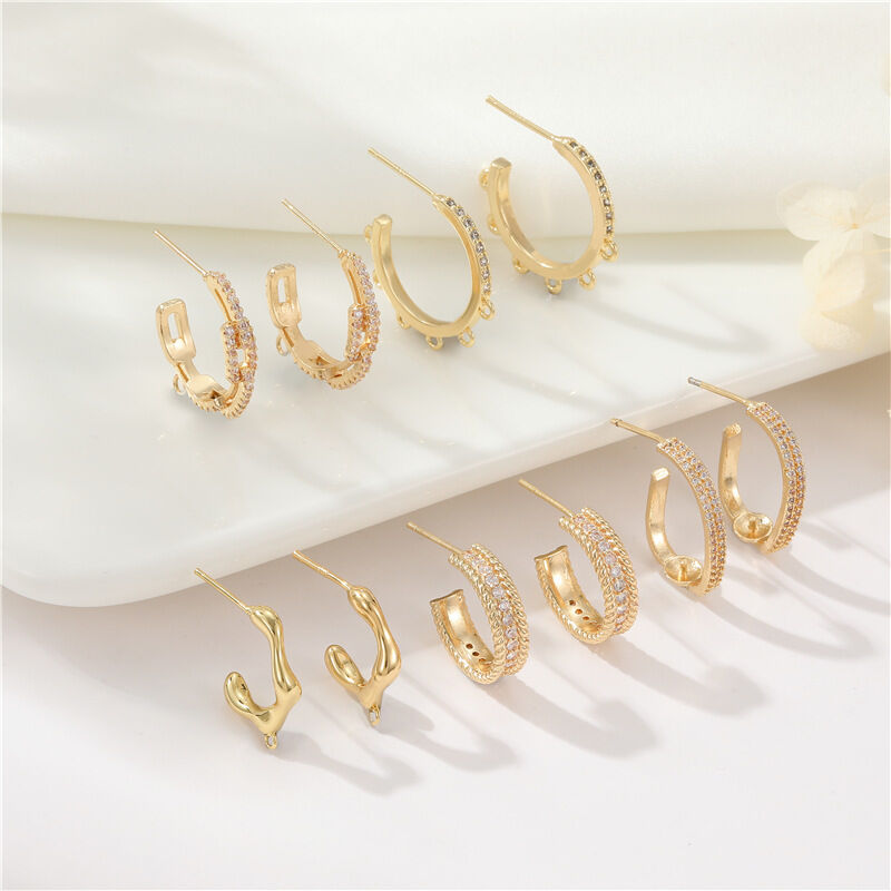 quality Factory Direct Sales 925 Silver Needle Zircon Earrings Fashionable Women's Earrings DIY With Hanging Earrings Accessories factory