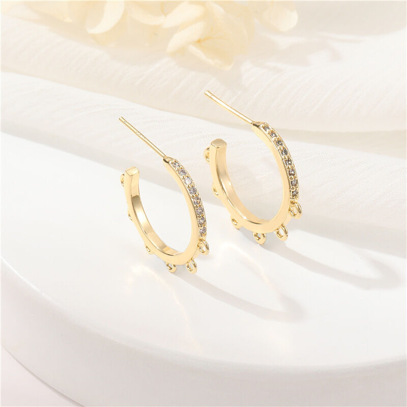 quality Factory Direct Sales 925 Silver Needle Zircon Earrings Fashionable Women's Earrings DIY With Hanging Earrings Accessories factory
