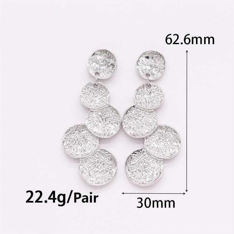 quality Fashion Party Round Shape Stud Earring Factory Wholesale Custom Brass 14k Gold Plated Multi Layered Women's Jewelry Earrings factory