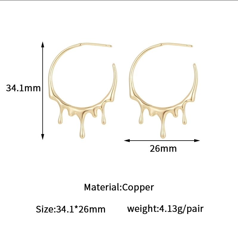 quality Hot Selling 14K Gold Geometric Irregular Studs Sea Shells Chain Tassel Earrings Fashion Jewelry Gifts factory