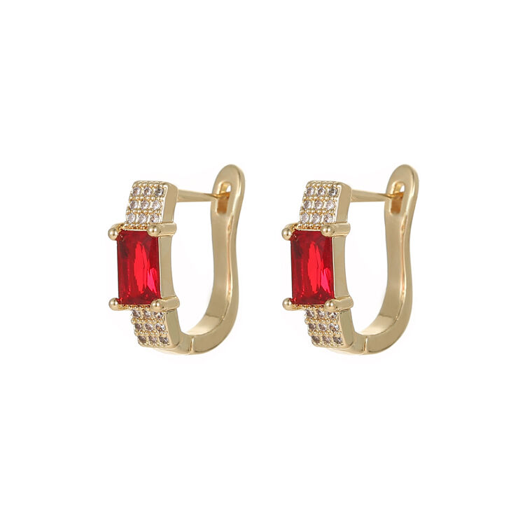 quality 14K Gold Plated Fashion Jewelry Hoop Earing Cubic Zircon Earrings Jewelry Accessories for Women factory