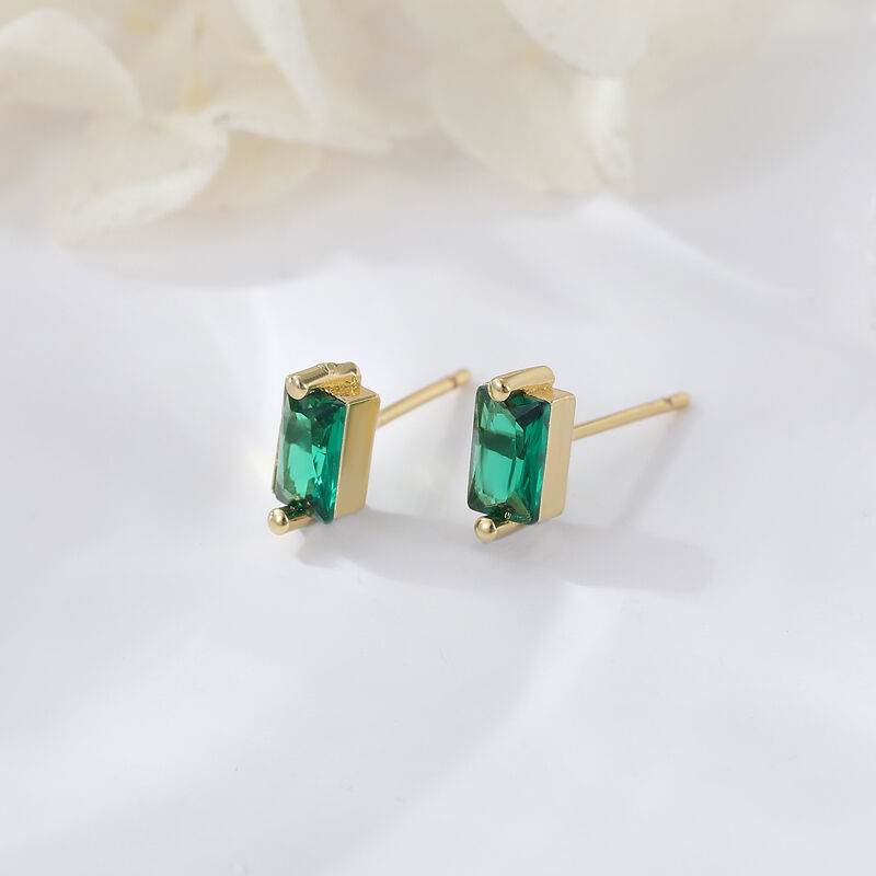 quality Custom 14K Gold Plated Brass Mini Cubic Zirconia Red Heart Stone Diamond Stud Earrings Jewellery Wholesale for Women factory