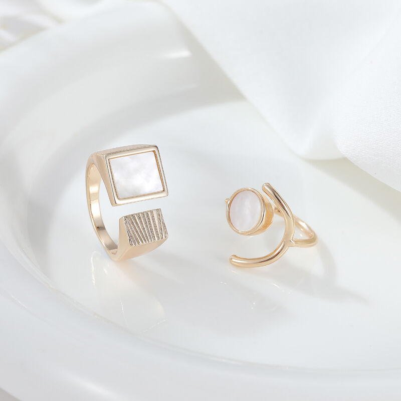 quality Wholesale Engagement Wedding Korean Style Simple Finger Adjustable Shell Open Women Rings for Ladies Jewelry factory
