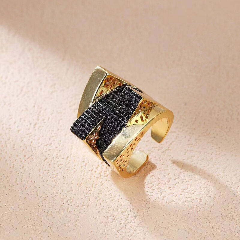 quality Jiexing Hot Selling Light Luxury Exaggerated Big Opening Ring No Sex Style Adjustable Fashion Finger Rings factory