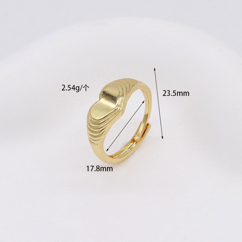 quality Jiexing Trendy Finger Rings 14K Gold Plated Adjustable Rings Evil Eye Jewelry factory
