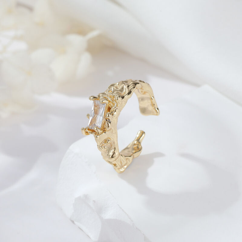 quality Trending Engagement Ladies Flower Heart Shape Unique Adjustable Stacking Finger Rings for Women factory