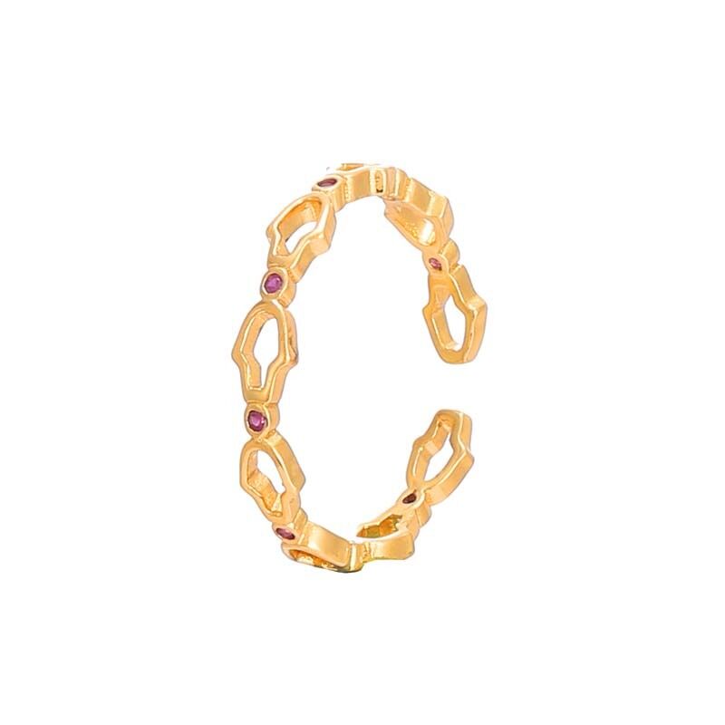quality Latest Dainty Adjustable 14K Gold Plated Ring Bulk Jewelry Design for Women factory