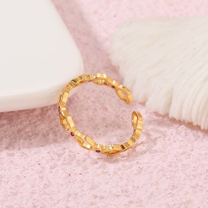 quality Latest Dainty Adjustable 14K Gold Plated Ring Bulk Jewelry Design for Women factory