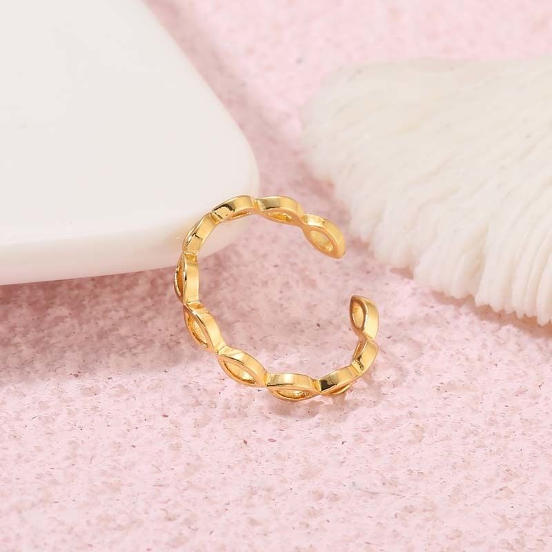 quality Latest Dainty Adjustable 14K Gold Plated Ring Bulk Jewelry Design for Women factory