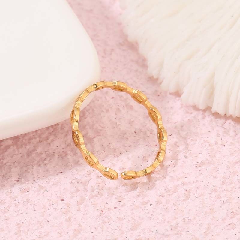 quality Latest Dainty Adjustable 14K Gold Plated Ring Bulk Jewelry Design for Women factory