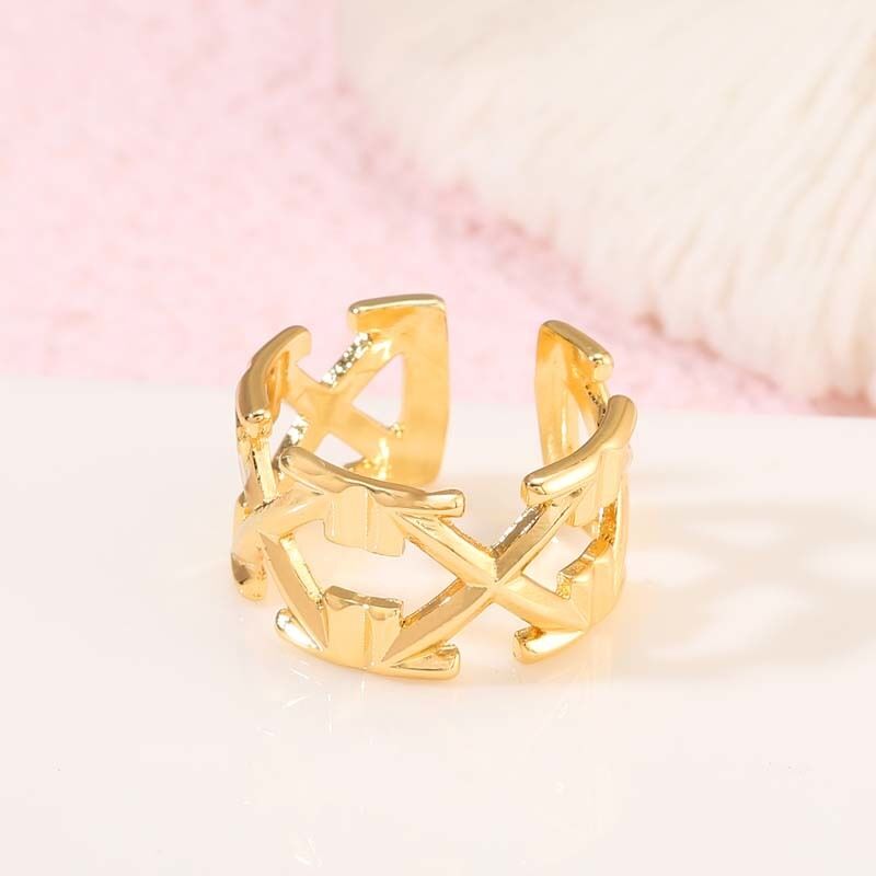 quality Hot Sale New 14K Gold Plated Punk Statement Finger Ring Jewelry for Women factory