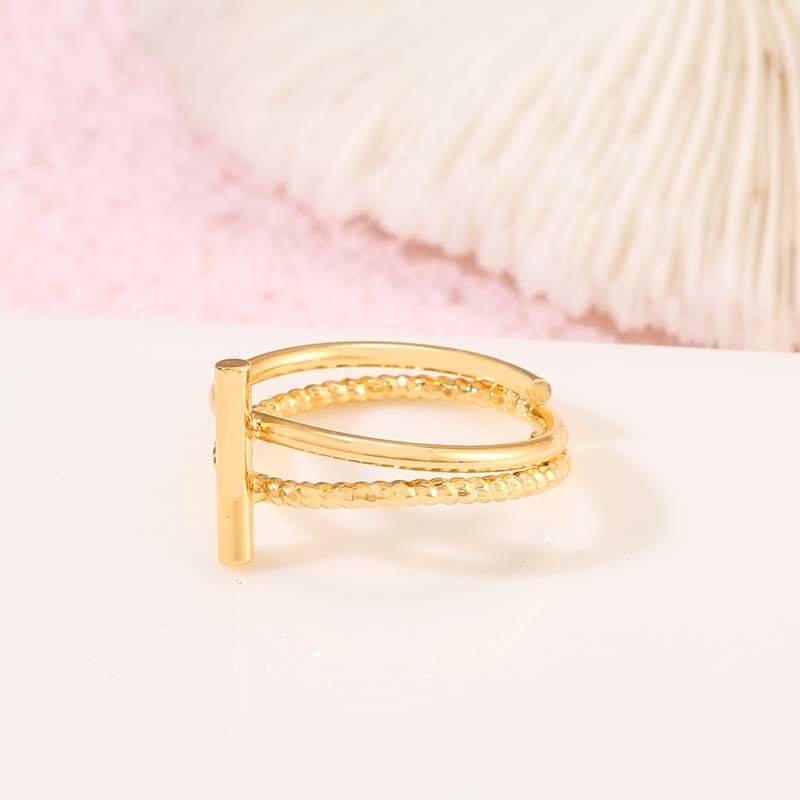 quality Trendy Women Jewelry Customized 14K Gold Plated Rings Design for Women factory