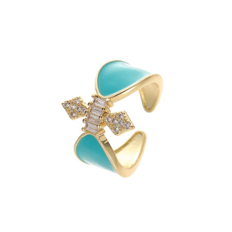 quality Fashion New Popular Colorful Adjustable Drop Oil Color Brass Y2K Enamel Finger Rings for Women Girls factory