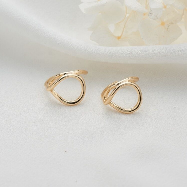 quality Wholesale Irregular Simple Various Design Ring Brass 14K Gold Plated Fashion Versatile Open Adjustable Rings factory