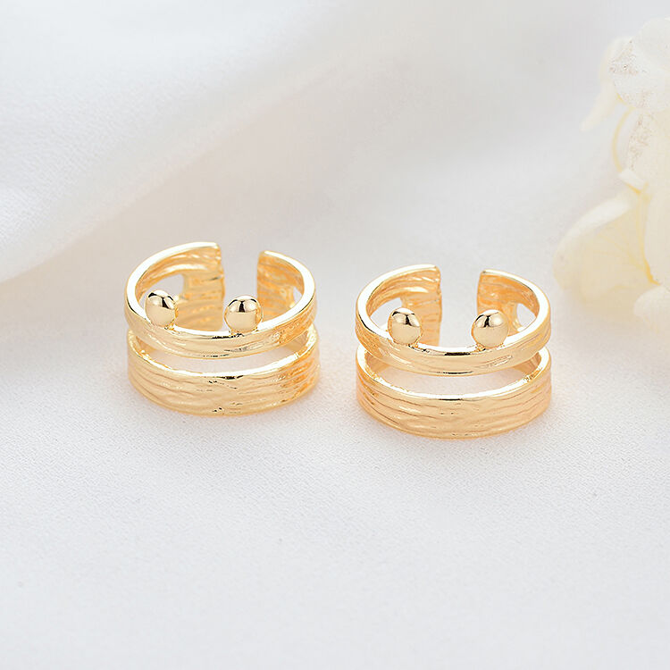 quality Factory Wholesale 14K Gold Plated Heart Shape Open Adjustable Ring factory
