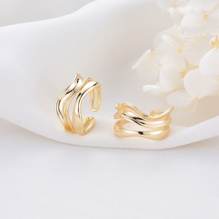 quality Premium Brass 14K Gold Plated Adjustable Jewelry Ring Perfect As a Birthday Party Gift factory