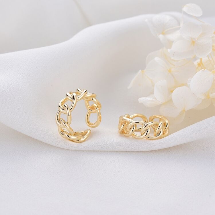quality Premium Brass 14K Gold Plated Adjustable Jewelry Ring Perfect As a Birthday Party Gift factory