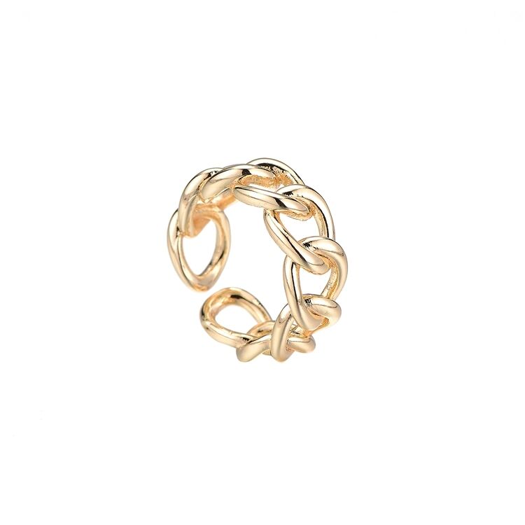quality Premium Brass 14K Gold Plated Adjustable Jewelry Ring Perfect As a Birthday Party Gift factory