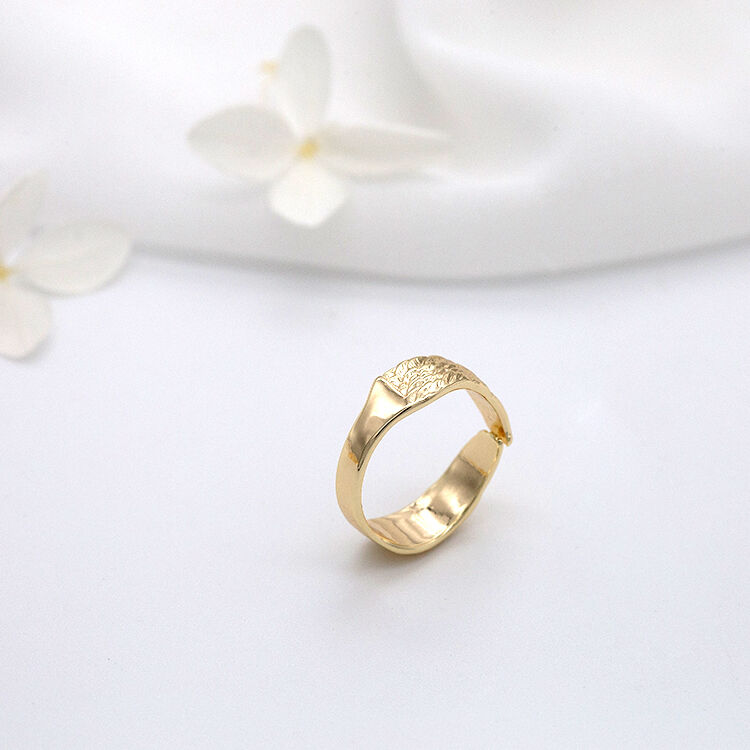 quality Hot Selling 14K Gold Plated Multi Shape Open Crown Round Design Diy Jewelry Ring factory