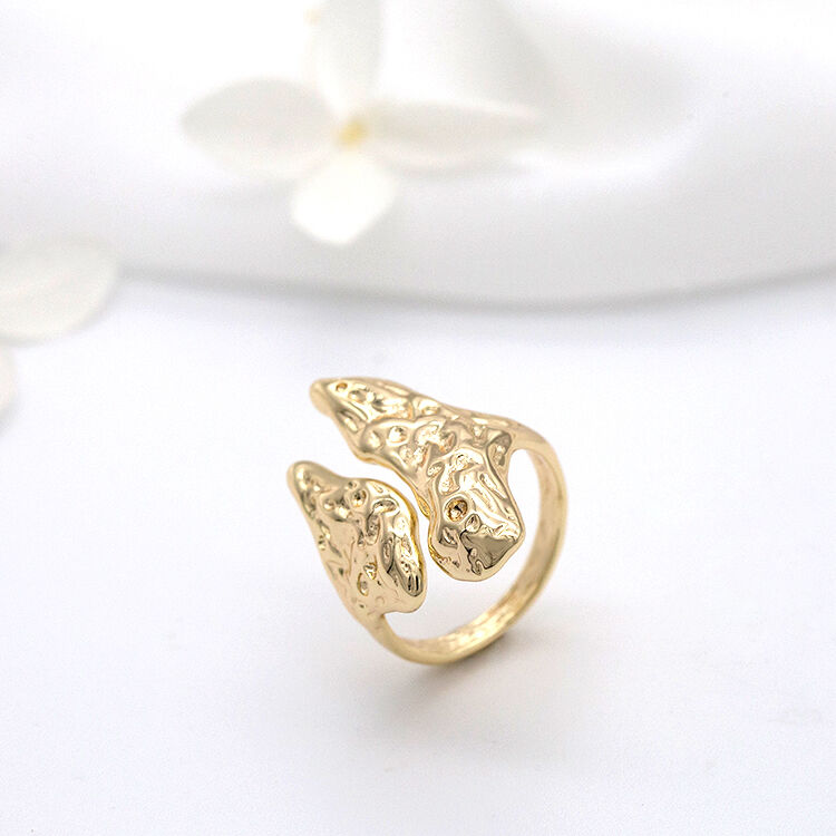 quality Hot Selling 14K Gold Plated Multi Shape Open Crown Round Design Diy Jewelry Ring factory