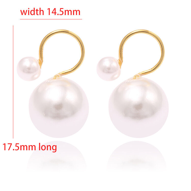 quality 2020 New Women Wholesale Inlaid Pearls 14k Gold Plated Earring Clip factory