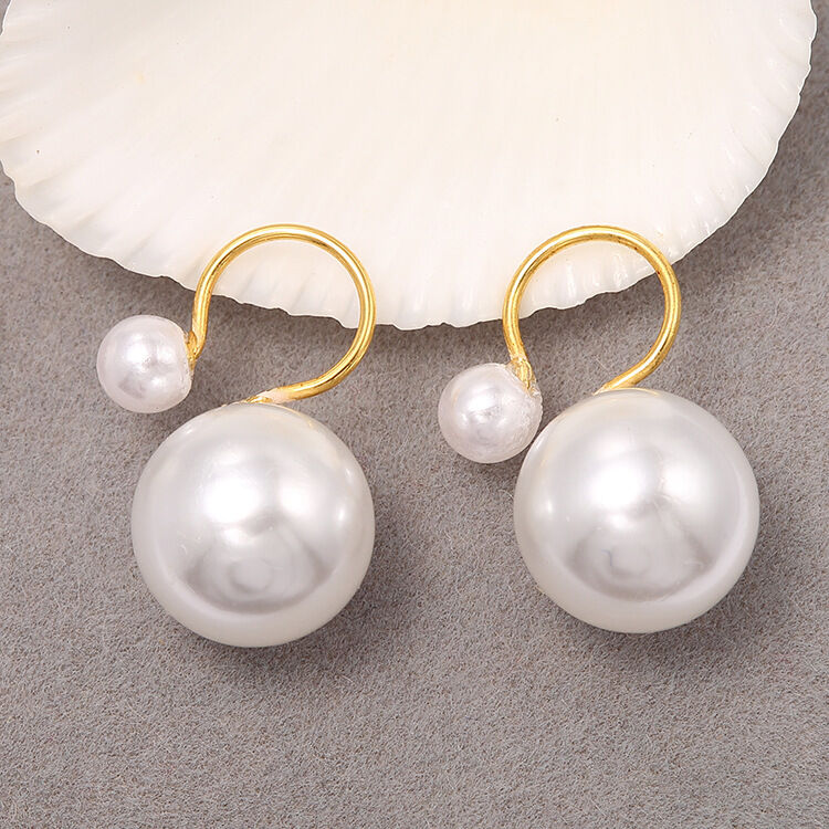 quality 2020 New Women Wholesale Inlaid Pearls 14k Gold Plated Earring Clip factory