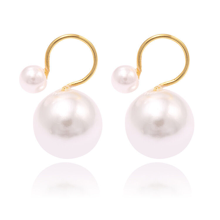 quality 2020 New Women Wholesale Inlaid Pearls 14k Gold Plated Earring Clip factory