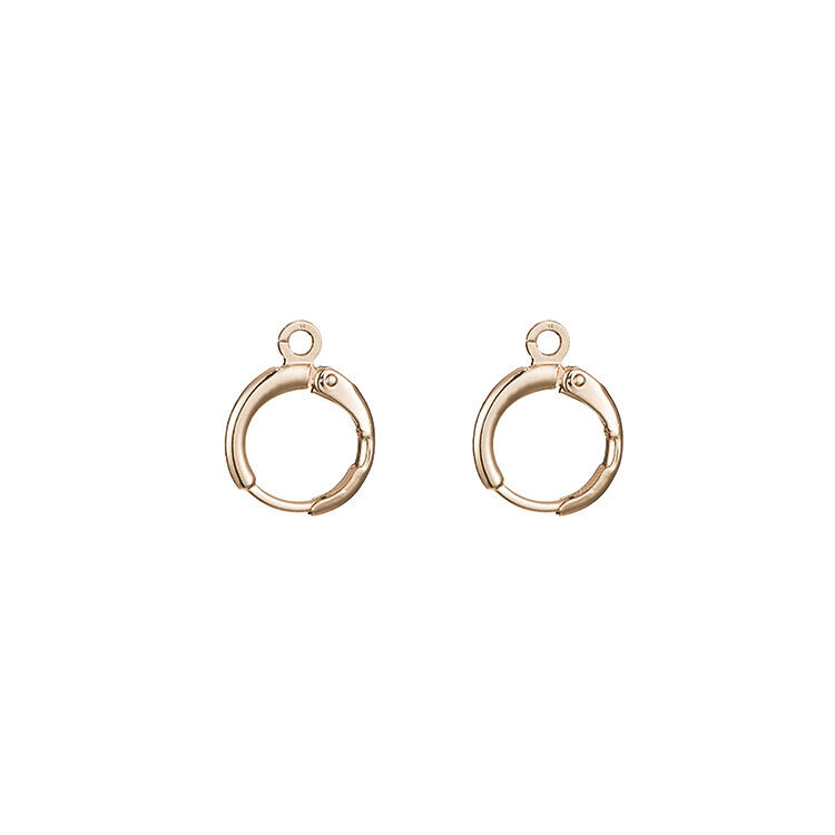 quality Wholesale Diy Earring Accessories 14K Gold Plated Round Earrings Handmade Jewelry Findings Material Diy Earrings factory