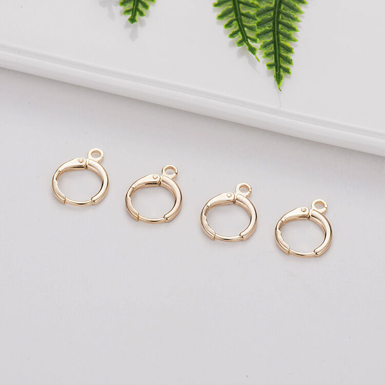 quality Hot Selling Fashion Brass 14K Gold Plated Hoop Earrings DIY Jewelry Earring Making Accessories factory
